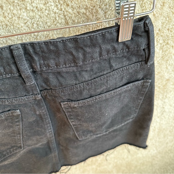 Zara Black Denim Mini Skirt Size S - Picture 4 of 7